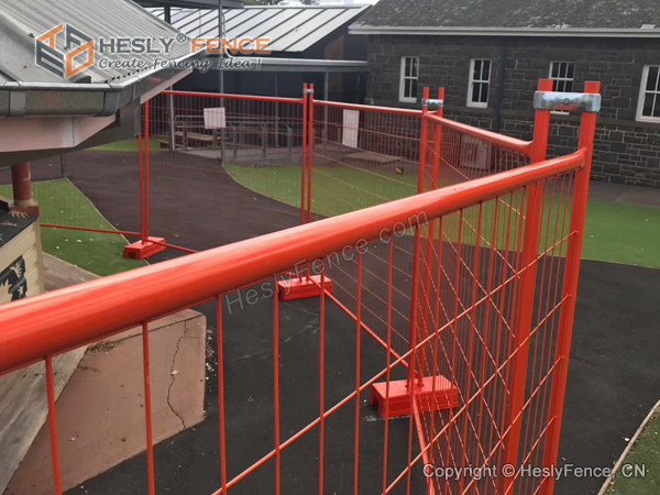 orange color temporary fencing panels