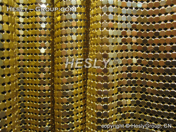 Yellow decorative metal cloth